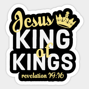 Jesus Is King Bible Revelation 19-16 Sticker